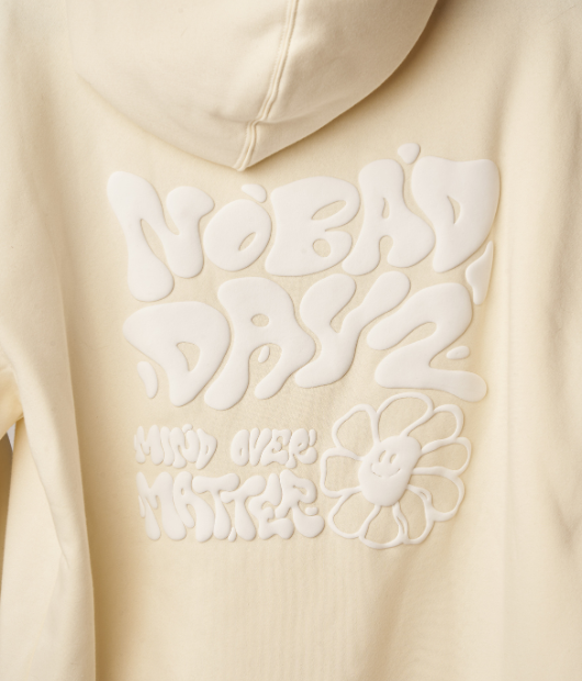 No bad dayz hoodie - cream colored