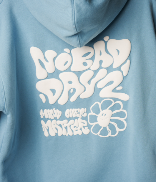 No bad dayz hoodie - light blue colored